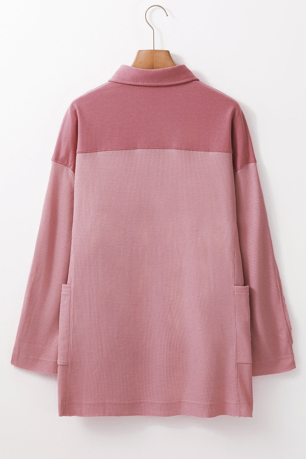 Ray Drop Sleeve Henley Top