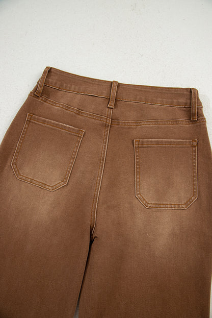 Bren Cropped High Rise Wide Leg Jeans