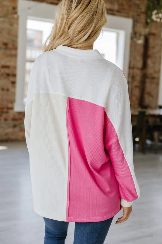 Becky Oversized Henley Sweatshirt